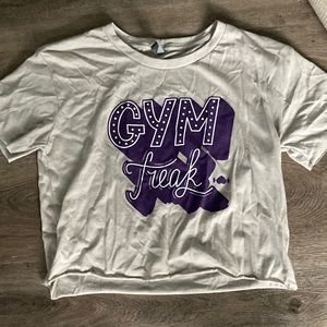 Next Level “Gym freak” cropped tee